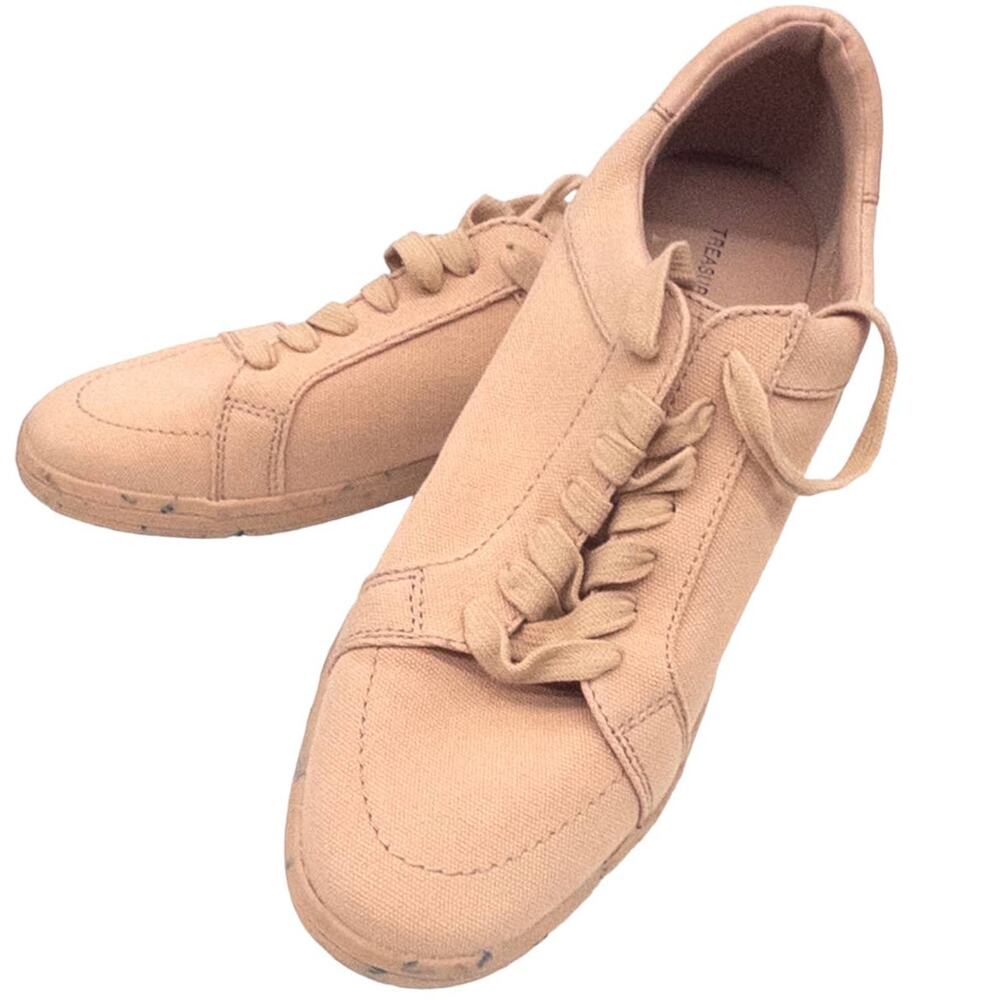 Treasure & Bond Monroe Pink Coral Canvas Speckled Sole Sneakers 6.5 Women's